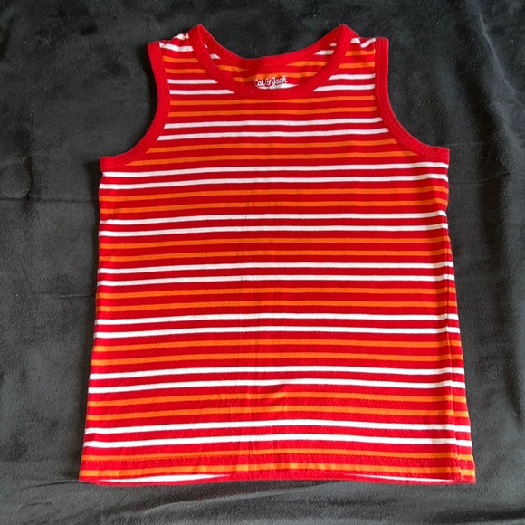 CAT & JACK TODDLER BOY RED STRIPED TANK TOP - Picture 1 of 3